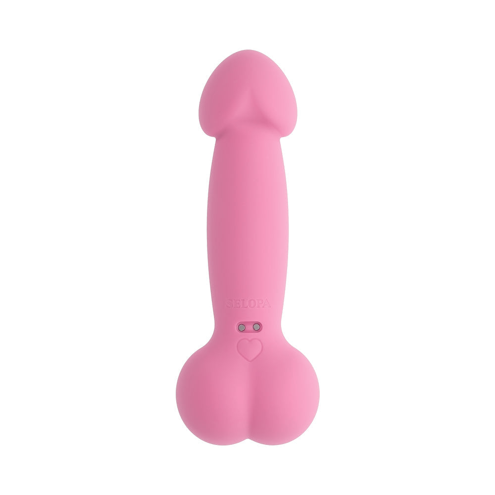 Selopa A Bit Nutty Floppy Phallic Mini Vibrator Pink