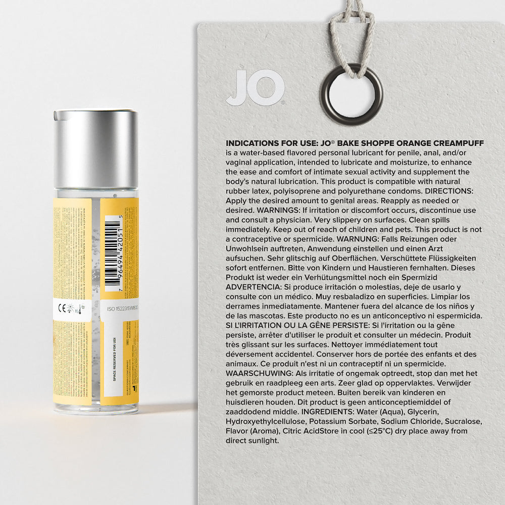 JO Bake Shoppe Orange Creampuff Flavored Water-Based Lubricant