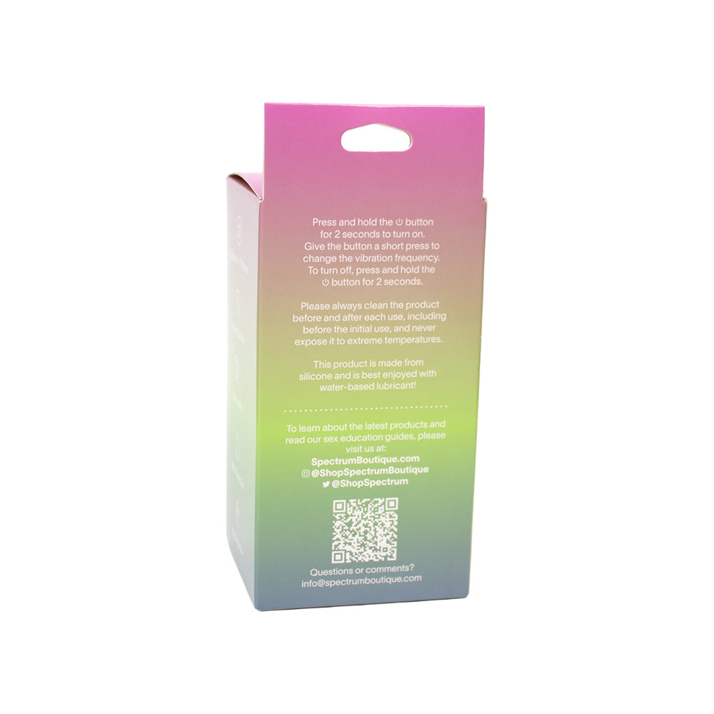 Spectrum Essentials Rechargeable Silicone Compact Vibrator - Black