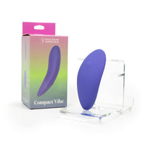 Spectrum Essentials Rechargeable Silicone Compact External Vibrator in Purple