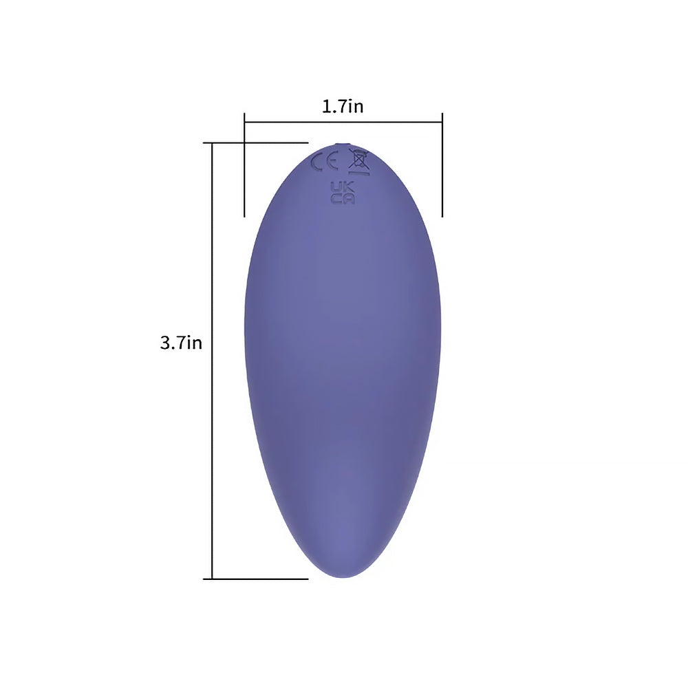 Spectrum Essentials Rechargeable Silicone Compact External Vibrator in Purple