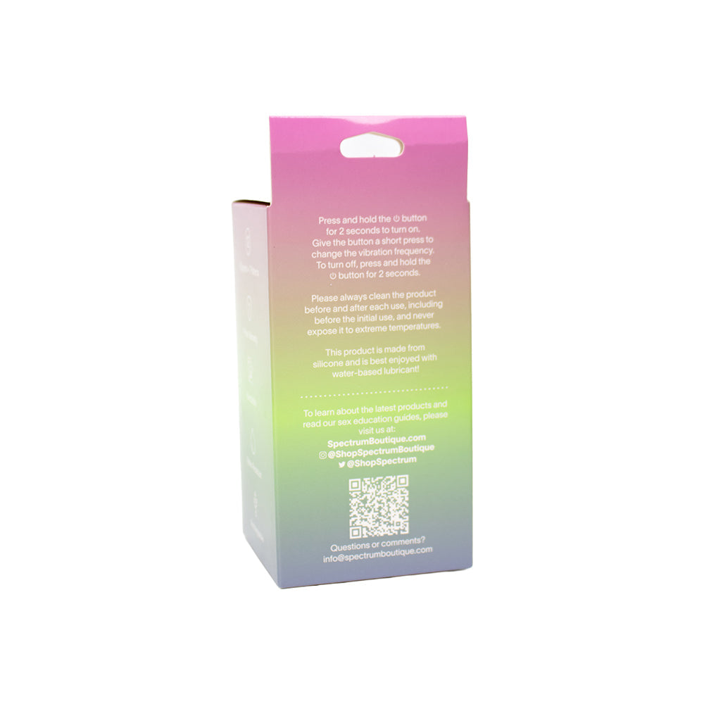 Spectrum Essentials Rechargeable Silicone Compact External Vibrator in Purple