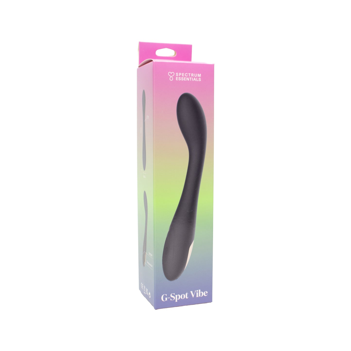 Spectrum Essentials Rechargeable Silicone G-Spot Vibrator - Black