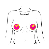 Pastease Neon Pink & Yellow 8-Ball Breast Pasties
