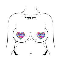 Tits My Birthday! Heart Breast Pasties with Confetti