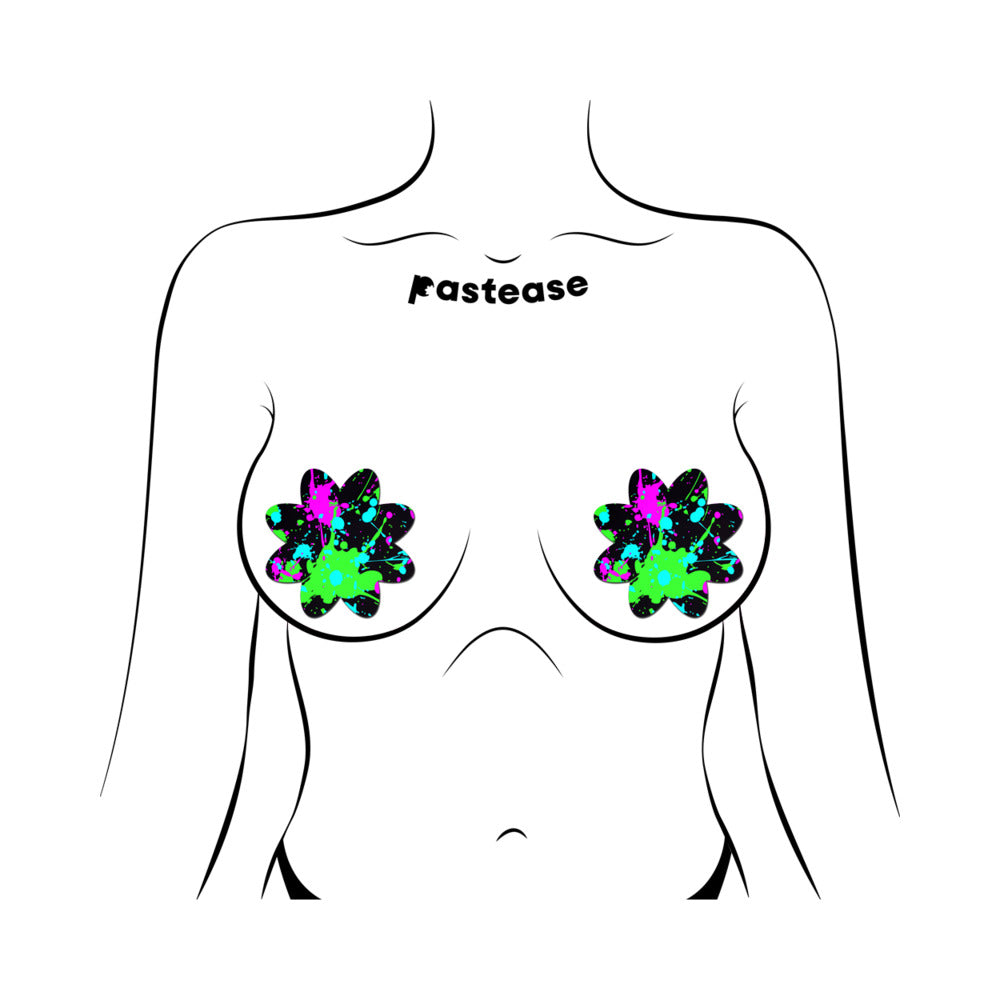 Pastease Vibrant Neon Splatter Nipple Pasties