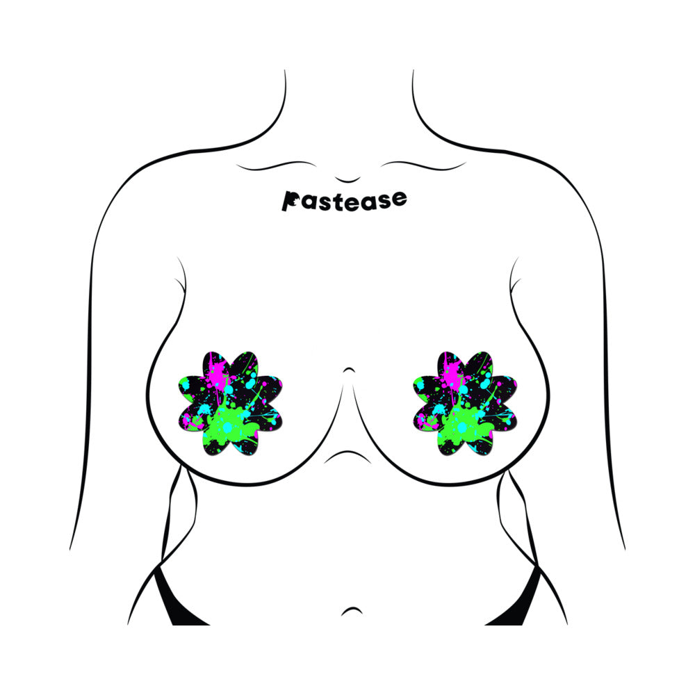 Pastease Vibrant Neon Splatter Nipple Pasties