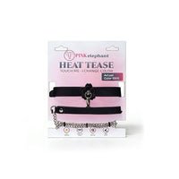 Heat Tease Flower Collar in Black/Pink