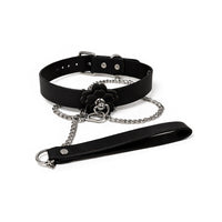 Heat Tease Flower Collar in Black/Pink