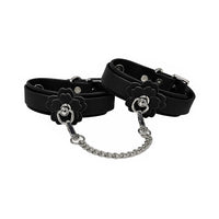 Heat Tease Flower Cuffs Black/Pink