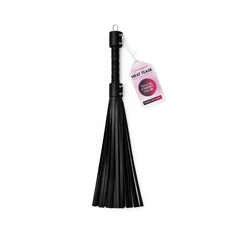 Heat Tease Flogger in Black/Pink