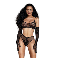 DG Lace Seamless 3-Piece Set in Black