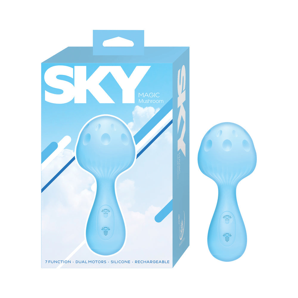 Sky Magic Mushroom Vibrator - Blue