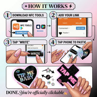 Neva Nude Holographic Heart Smart NFC Pasties - Tip Me Baby