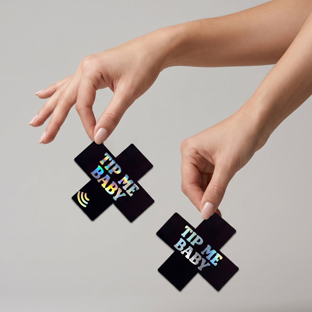 Neva Nude Tip Me Baby Holographic Smart NFC Pasties