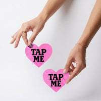 Tap Me Pink Heart Smart NFC Pasties