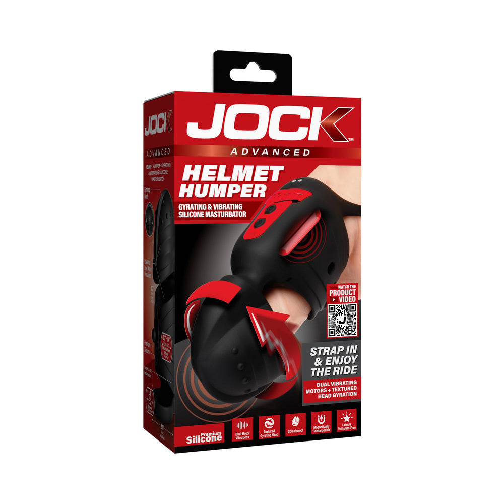 Advanced Helmet Humper Gyrating & Vibrating Silicone Masturbator