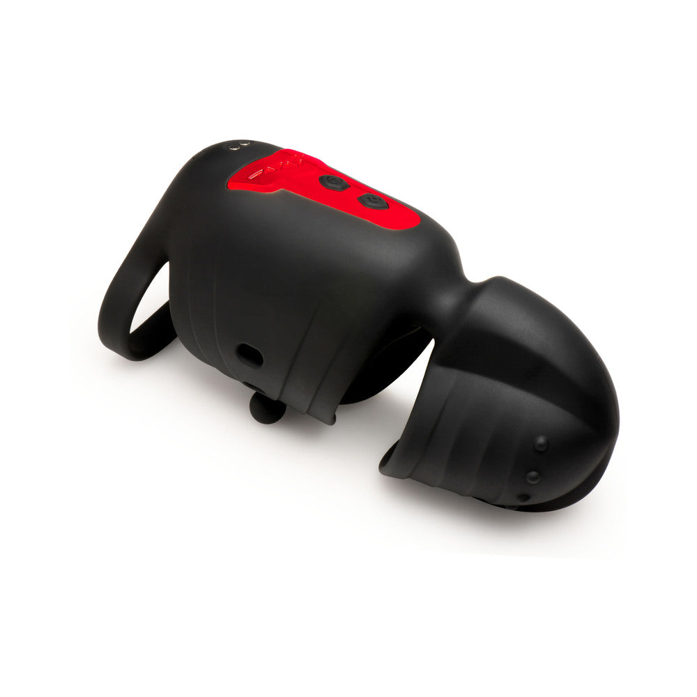 Advanced Helmet Humper Gyrating & Vibrating Silicone Masturbator