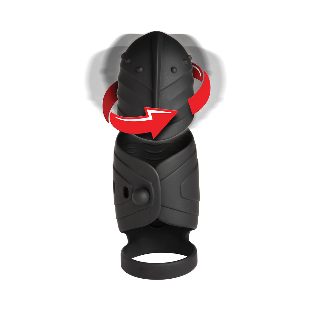 Advanced Helmet Humper Gyrating & Vibrating Silicone Masturbator