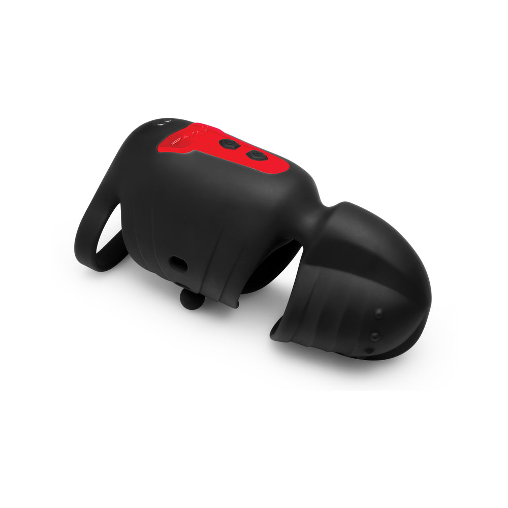 Advanced Helmet Humper Gyrating & Vibrating Silicone Masturbator