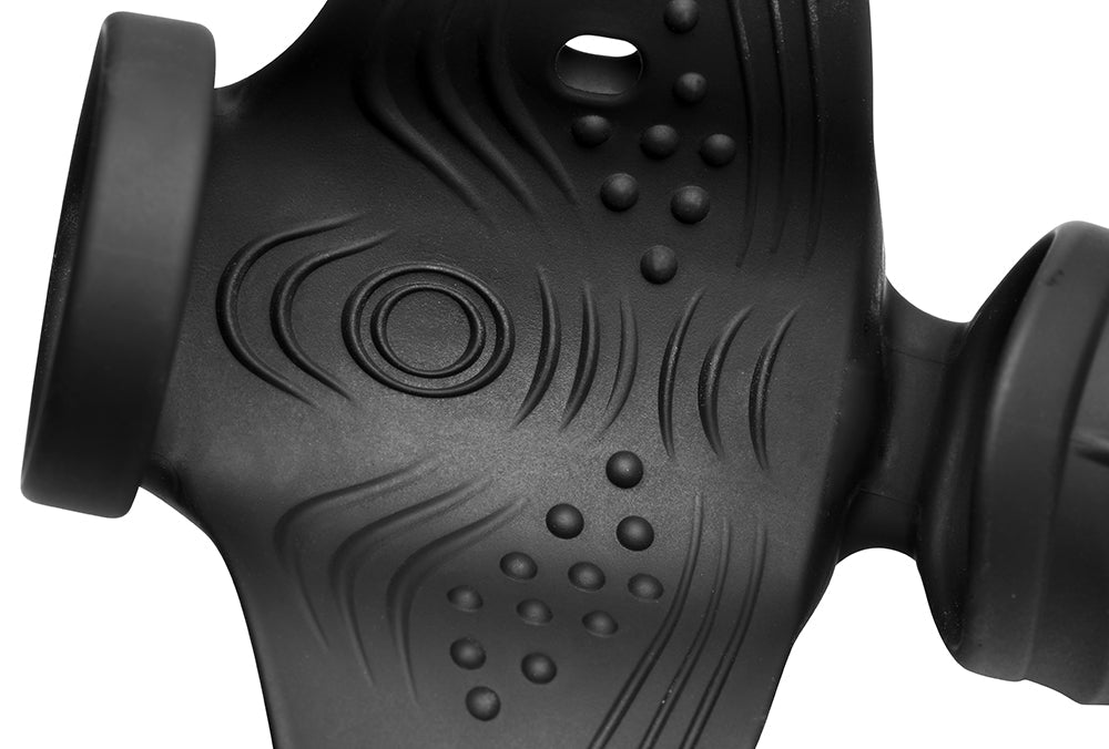 Advanced Helmet Humper Gyrating & Vibrating Silicone Masturbator