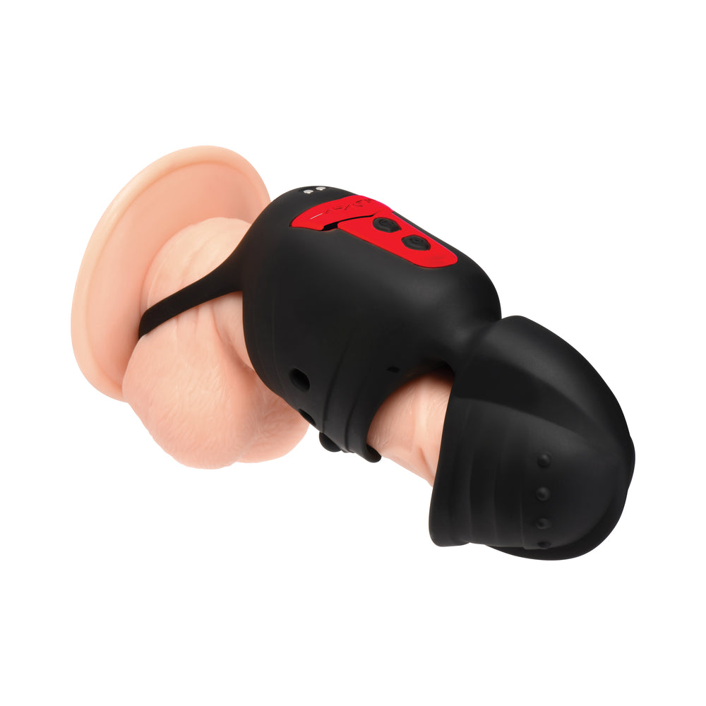 Advanced Helmet Humper Gyrating & Vibrating Silicone Masturbator