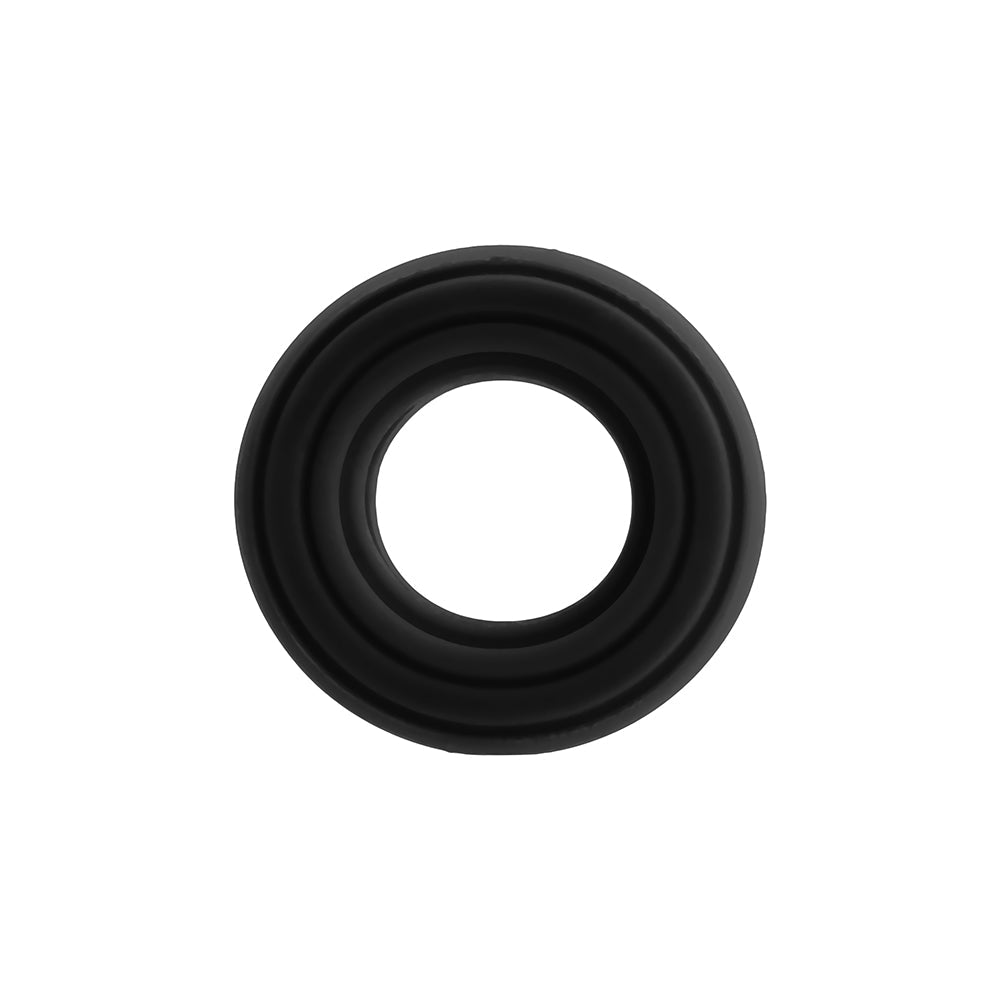 Hunkyjunk Roto Grooved Gripper-Ribbed Cockring Black Fog