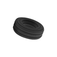 Hunkyjunk Roto Grooved Gripper-Ribbed Cockring Black Fog