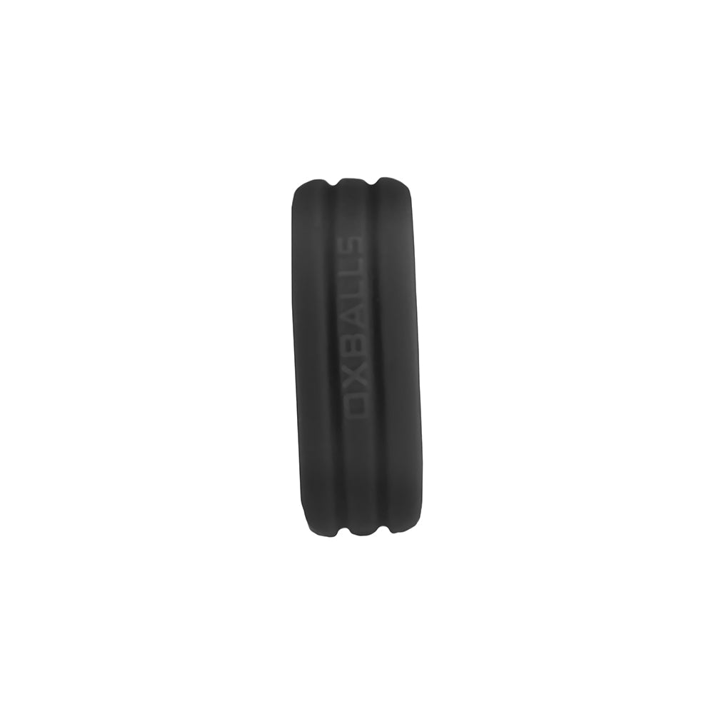 Hunkyjunk Roto Grooved Gripper-Ribbed Cockring Black Fog