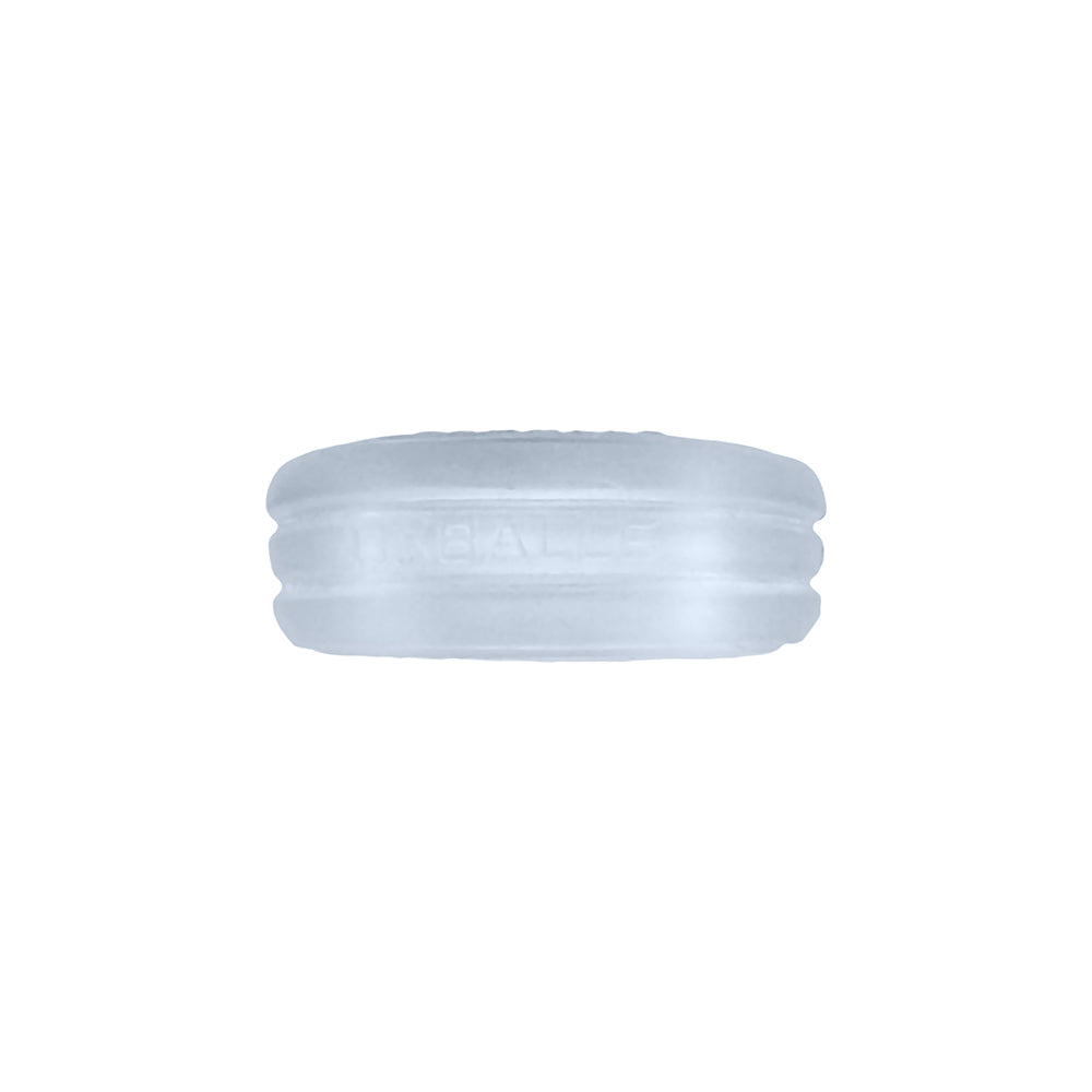 Hunkyjunk Roto Grooved Gripper-Ribbed Cockring Clear Steam