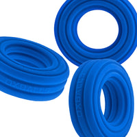 Hunkyjunk Roto Grooved Gripper-Ribbed Cockring Teal Fizz
