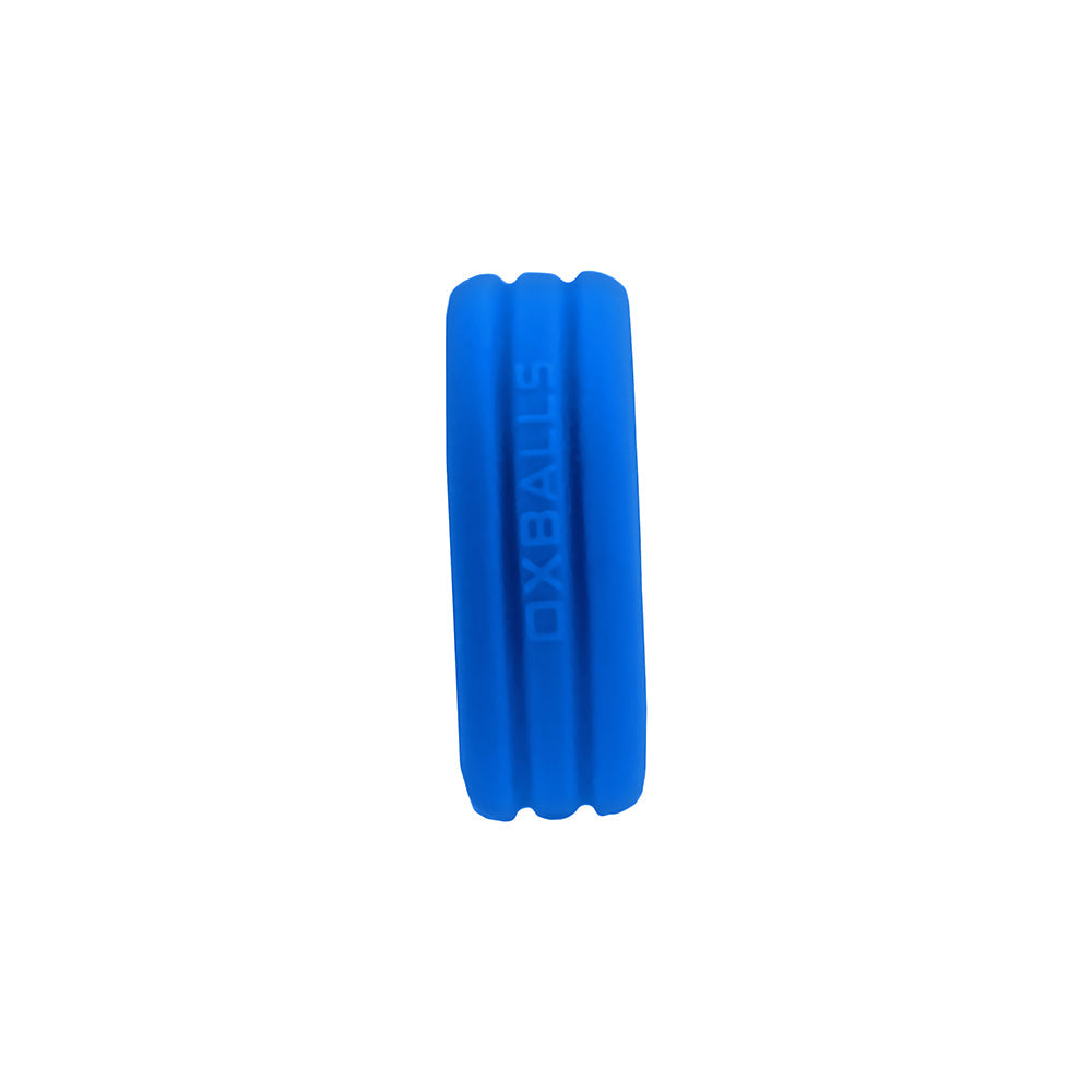 Hunkyjunk Roto Grooved Gripper-Ribbed Cockring Teal Fizz