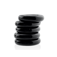 Hunkyjunk Jacker 5-Stack Five-Pack Tube Super-Strong Cockrings Black