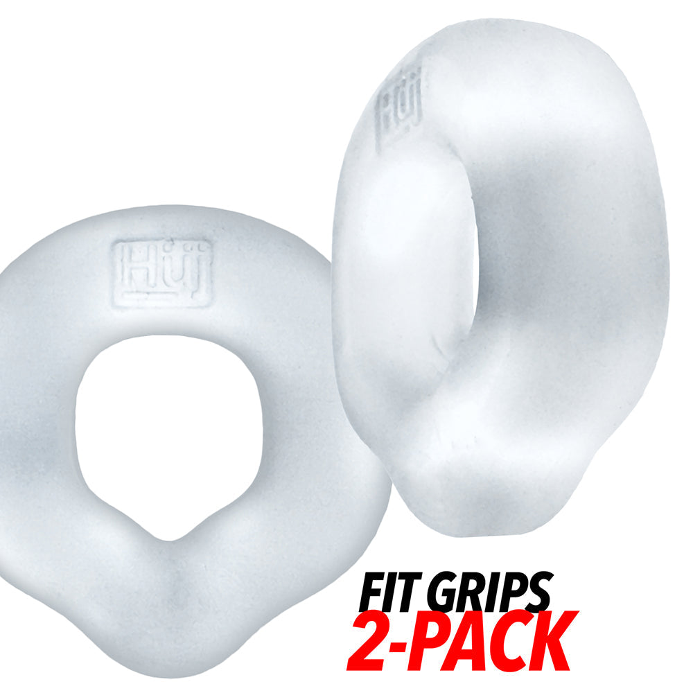 Hunkyjunk Fit Grips 2-Pack Ergo-Fit Cockrings Clear/Clear