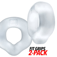 Hunkyjunk Fit Grips 2-Pack Ergo-Fit Cockrings Clear/Clear