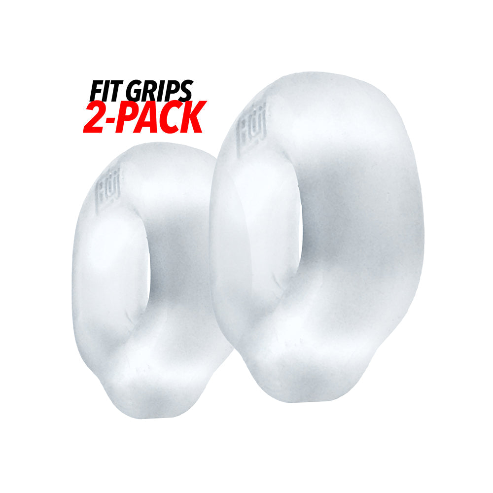 Hunkyjunk Fit Grips 2-Pack Ergo-Fit Cockrings Clear/Clear