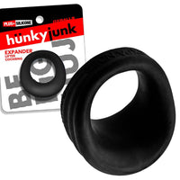 Hunkyjunk Expander Slimmer Scoop Style Cockring Black Fog