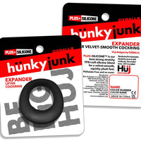 Hunkyjunk Expander Slimmer Scoop Style Cockring Black Fog