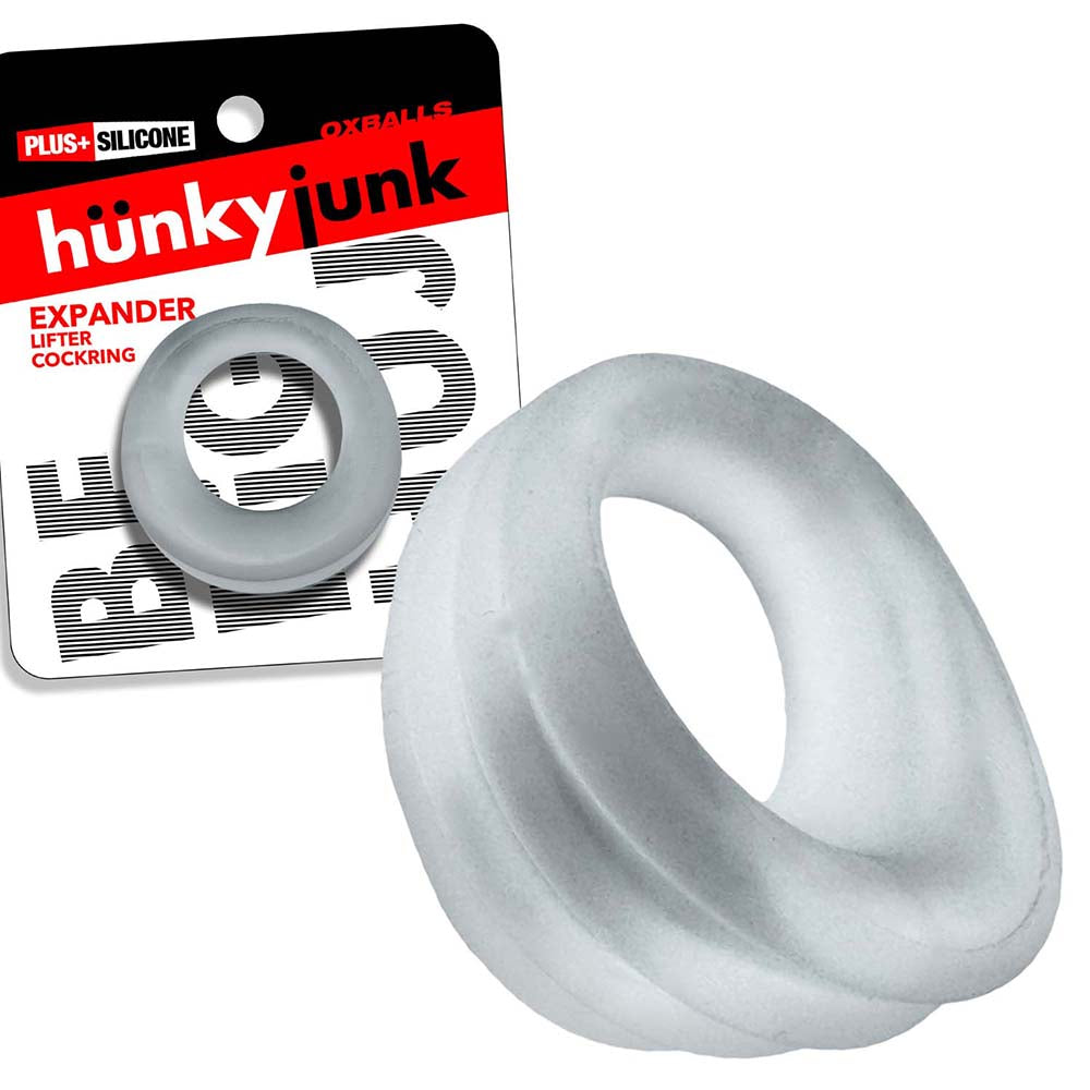Hunkyjunk Expander Slimmer Scoop Style Cockring Clear Steam