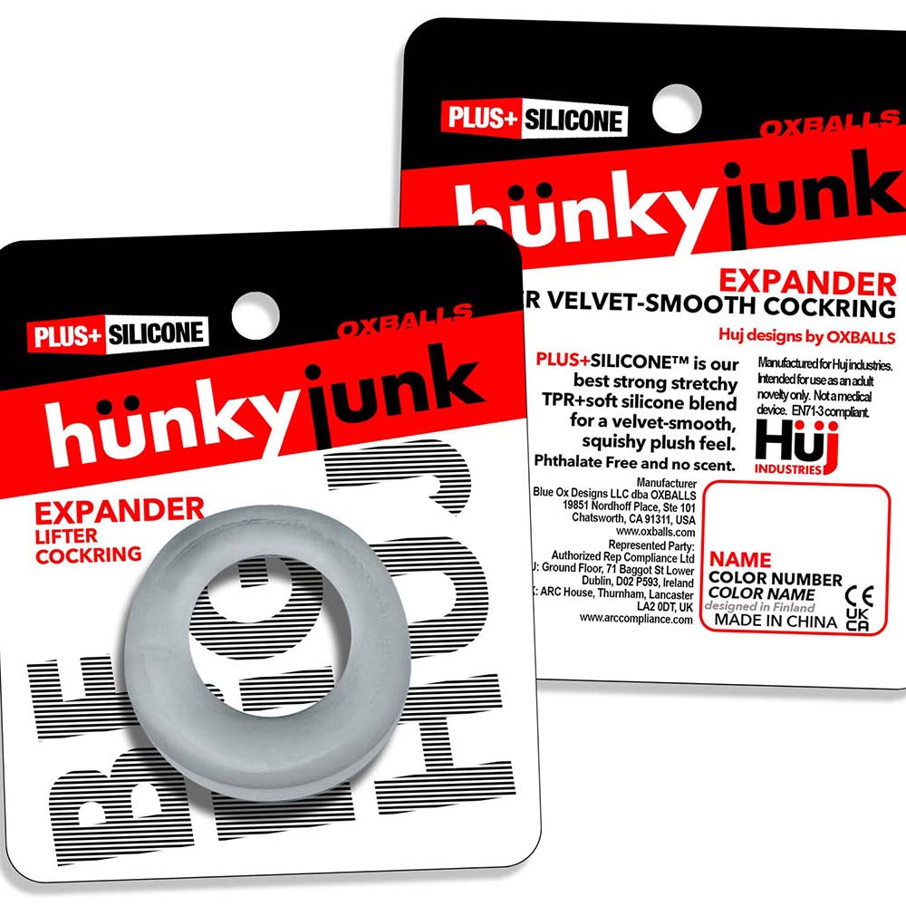Hunkyjunk Expander Slimmer Scoop Style Cockring Clear Steam