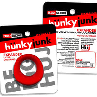 Hunkyjunk Expander Slimmer Scoop Style Cockring Red Velvet