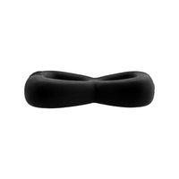 Hunkyjunk Boomerang Double-Ring Cockring & Nut-Tugger Black Fog