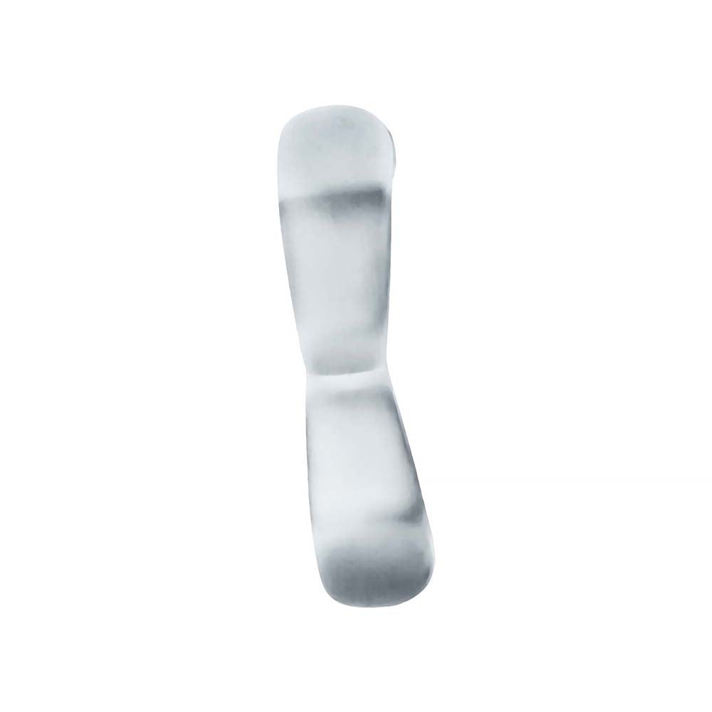 Hunkyjunk Boomerang Double-Ring Cockring & Nut-Tugger Clear Steam