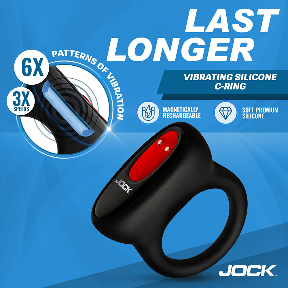 JOCK Enhancers Hard-On Vibrating Silicone C-Ring