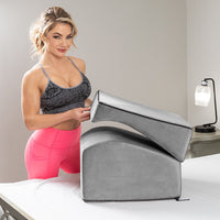 Liberator Flip Ramp Sex Positioning Pillow with Slip Cover in Lush Grey