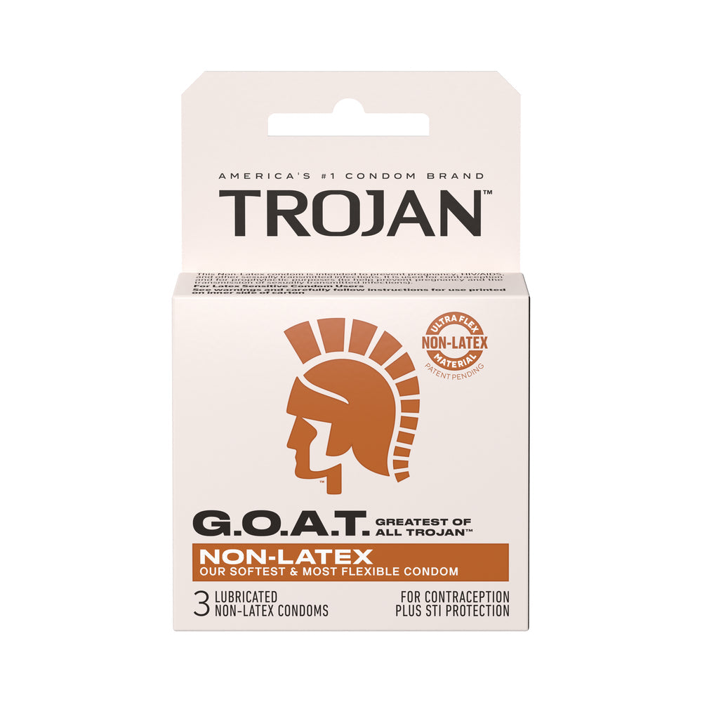 Trojan G.O.A.T Non-Latex Silicone Lubricated Condoms 3-Pack