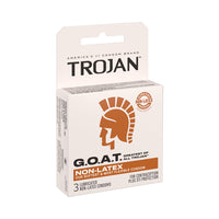 Trojan G.O.A.T Non-Latex Silicone Lubricated Condoms 3-Pack