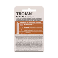 Trojan G.O.A.T Non-Latex Silicone Lubricated Condoms 3-Pack