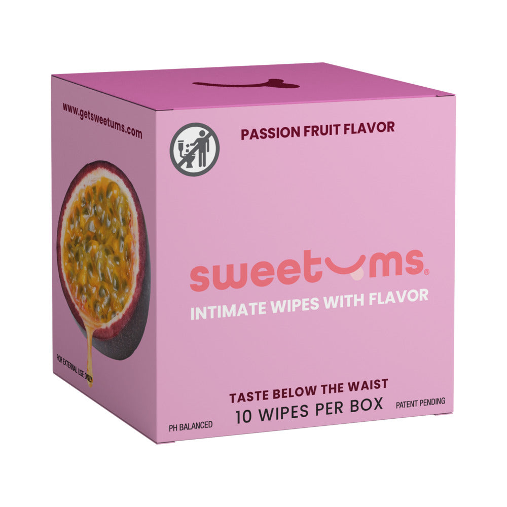 Sweetums Intimate Wipes Passion Fruit Flavor