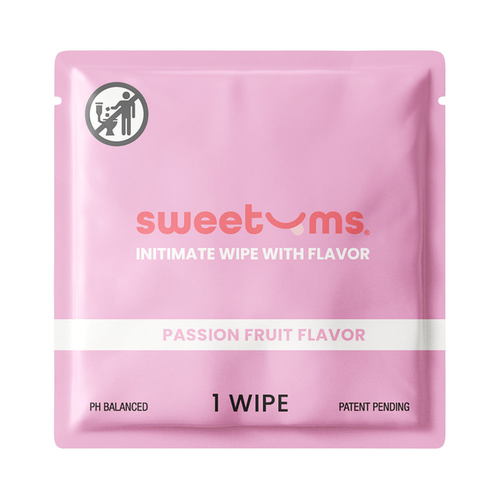 Sweetums Intimate Wipes Passion Fruit Flavor